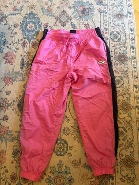 Nike Girls Pink Joggers with Black Side Stripes